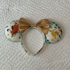 Lion King Themed Mouse Ears with Gold Bow